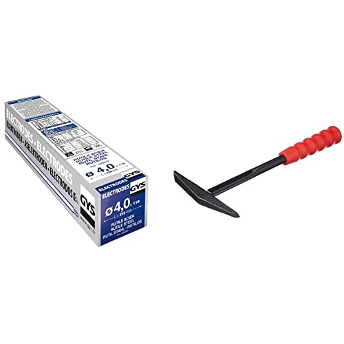 Electrodes rutiles acier GYS Ø 4.0 E6013 étui de 110 avec marteau à piquer