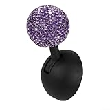 Yhenlovtt Verkrustete Auto-Tastenabdeckung, ABS- und Strass-Finish für Innenaufrüstung, kompatibel mit SUVs, LKWs, Cabrios (lila)