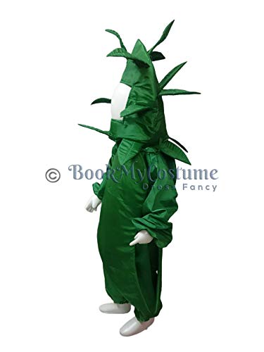 Image of BookMyCostume Green Chilli Hari Mirch Vegetable Kids Fancy Dress Costume 5-6 years