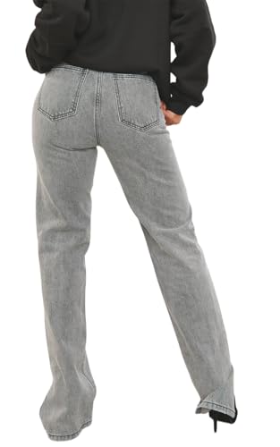 Women's Skinny Straight Leg Mid-High Waist Denim Jeans Casual Stretchy Denim Pants2