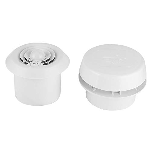 EVGATSAUTO 12V Dachventilator Dachlüftung 5000 U/min LED rundes Lüftungsgitter für Wohnmobil und Wohnwagen