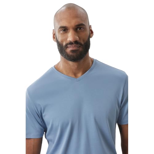 Image of Robert Barakett V Neck Short Sleeve Pima Cotton Casual Solid Mens T Shirt