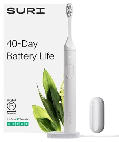 SURI 1.0 Sonic Electric Toothbrush | 40+Day Battery | Designed in...