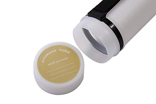 Juvale Document, Blueprint, Drawing, Painting, Portfolio, Expandable Hard Plastic Storage Tube with Strap (White, 24 to 40 in.) - Thumbnail 3