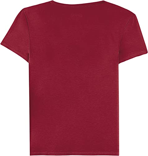 Blusa, Baby Look Decote V, Enfim, Vermelho, M, Feminino
