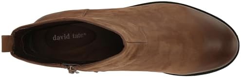 David Tate Women's Damila Mid Calf Boot, Brown Nubuck Leather, 10.5 X-Wide | Image 4