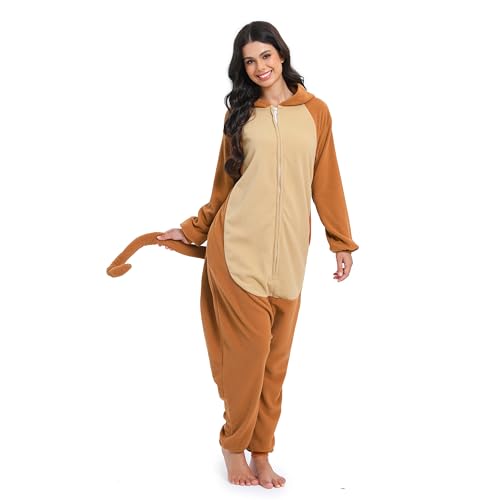 Naitoke Adult Halloween Hooded Fleece Onesie (Brown Khaki or Yellow Chick) - image 6
