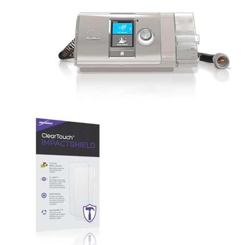 BoxWave Screen Protector Compatible With ResMed AirCurve BiPAP 10 VAuto - ClearTouch ImpactShield (2-Pack), Impenetrable Screen Protector Flexible Film