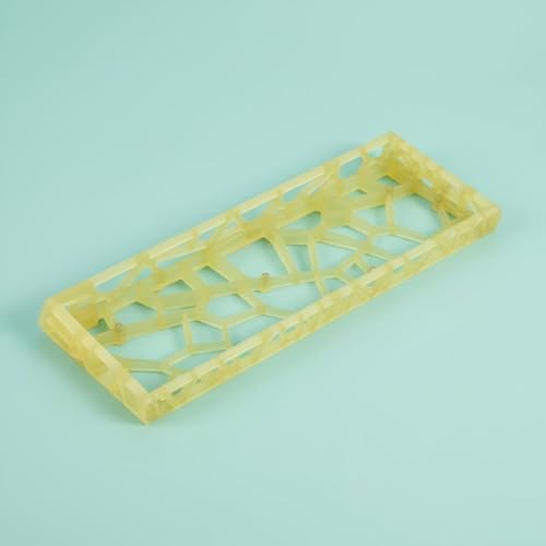 RNXRZANK Coque de Clavier Mécanique Frosted à Texture Givrée Personnalisée Structure Hollow GH60 Montage Simple sans Boucle Port pour Sangle Adaptée pour Utilisateurs DIY Bureau Gaming, Blue – vue 4