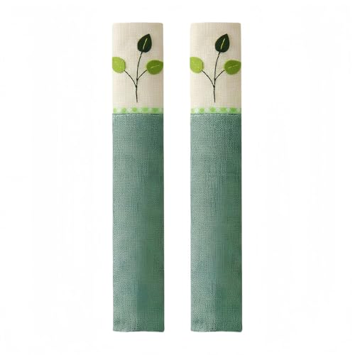 Refrigerator Door Handle Covers Washable Keep Appliance Clean for Fridge Microwave Stove Oven Catch All Stains Dust Dirty Fingerprint Removable Refrigerator Handle Covers Set of 2 (Little Green Tree)