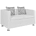 vidaXL 2-Sitzer Sofa Couch Loungesofa Relaxsofa Relaxcouch Kunstleder Weiß