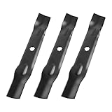 IDEASURE GX21784 High Lift Blades for 48" Deck, GY20852 Mower Blades Compatible with John Deere D140 D150 D160 Z245 Z255 Z355E Z355, Replaces GX21785, AM137757, AM141035, 3 Pack
