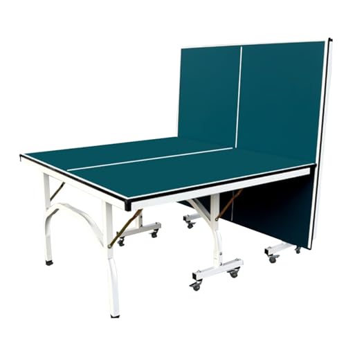 9ft Klappbarer Tischtennistisch, MittelgroßEs Klappbares Tischtennis-Tischspielset Mit Rad, Netz, TischtennisschläGer Und Ball FüR DraußEn Und Drinnen, Einfache Montage