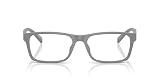 Armani Exchange AX Mens AX3038F Low Bridge Fit Rectangular Prescription Eyewear Frames, Matte Grey/Demo Lens, 56 mm