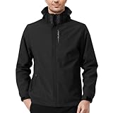 CUBIC PLANET Chamarra Impermeable para Hombre - Abrigo Deportivo Transpirable con Capucha, Ligera y Resistente al Viento...