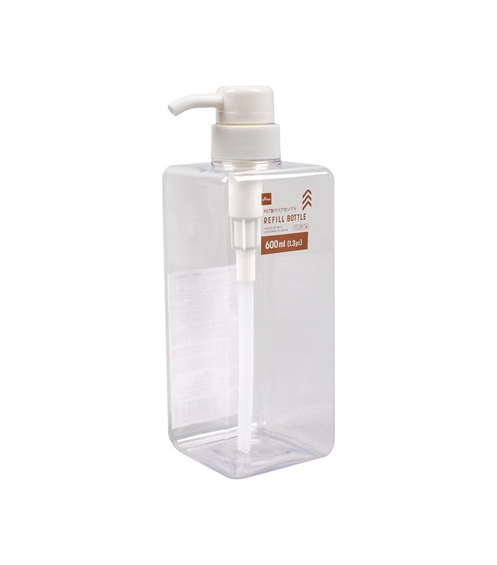 Refill Bottle With Pump, Clear - 600 Ml