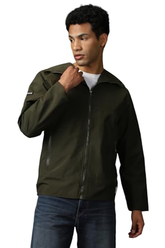 Image of High Star Men Printed Polyster Relaxed Fit Hood Long Sleeve Jackets