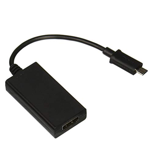 LEDMOMO Adaptateur Micro USB vers HDMI MHL HD MHL HDTV avec câble de 20 cm pour Smartphones et tablettes (Noir) Cover