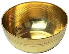 Miniatura 4 de Juego de 2 cuencos decorativos de Pooja multiusos Pooja pequeños de latón Katori Prasad, artículos de Pooja para festivales tradicionales,