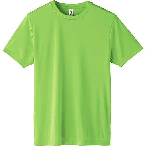 [グリマー] 半袖 キッズ 3.5オンス インターロック ドライ Tシャツ 00350-AIT_K ライム 150cm (日本サイズ150相当)の商品画像（Amazon）