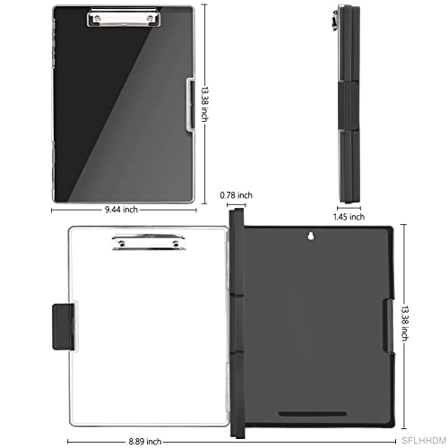 Pasta transparente de camada dupla com abertura lateral, pasta de armazenamento de papel de teste es