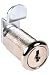 National Cabinet Lock C8053-14A-KA Cam Lock, 1-3/16" Cylinder Length, Bright Nickel Finish - Keyed Alike