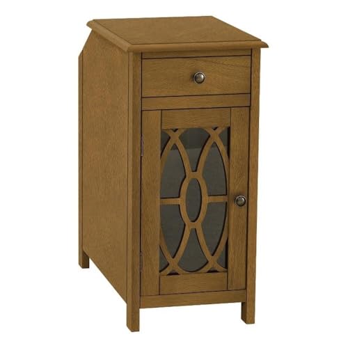Monarch Specialties I 3972 Accent Table, Side Table, End, Narrow, Nightstand, Bedroom, Storage Drawer, Lamp, Veneer by Monarch Specialties - Used condition - CA$124.69