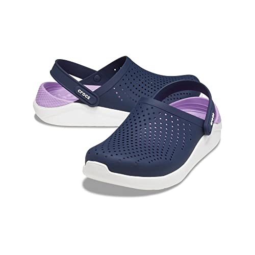 CROCS Literide Clog - Navy/Orchid - M5W7 , 204592-4SP-M5W7, Unisex Adult , Navy/Orchid , M5W7