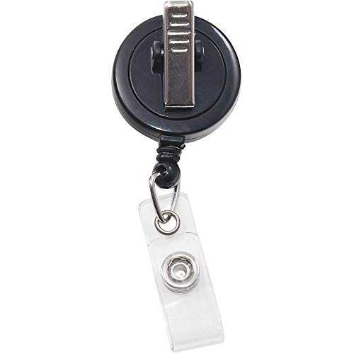 Enrouleur de badge rétractable Advantus noir pour faciliter vos accès au bureau au quotidien