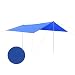 SANON Telone Impermeabile per Tenda Riparo da Campeggio Leggero Anti-UV per Campeggio Esterno - Picchetti E Corde per Tenda Inclusi. (Blu)