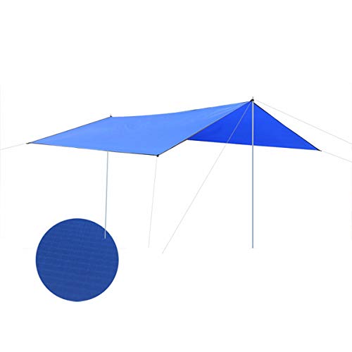 SOONHUA Carpa de Lona Carpa Impermeable para Acampar Refugio Sol en La Playa Al Aire Libre Lluvia Mosca Estera Picnic Sombrilla Supervivencia Parasol Adecuada 5-8 Personas