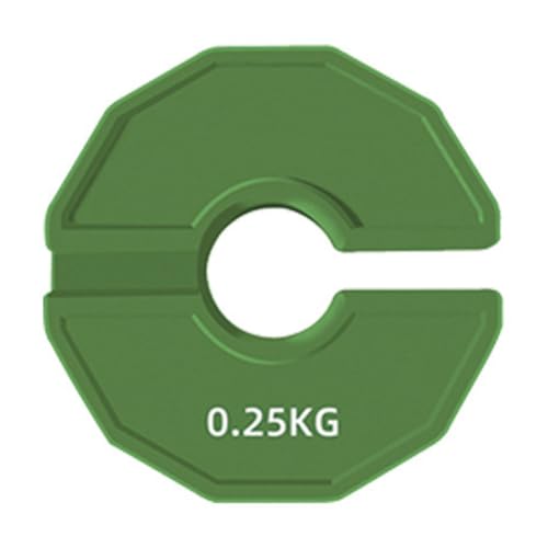Remingtape 1 Pc Gym Micro Plates Dumbbell Fractional Weight Plate Rubber Fractional Weight Plates Add-on Change Green 0.25KG