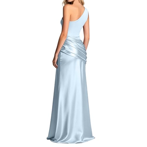 Robe de soirée en satin sans bretelles pour bal - 7