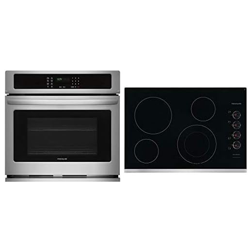Frigidaire 2 Piece Kitchen Appliances Package with FFEW2726TS 27" Electric Single Wall Oven and FFEC3025US 30" Electric Cooktop in Stainless Steel