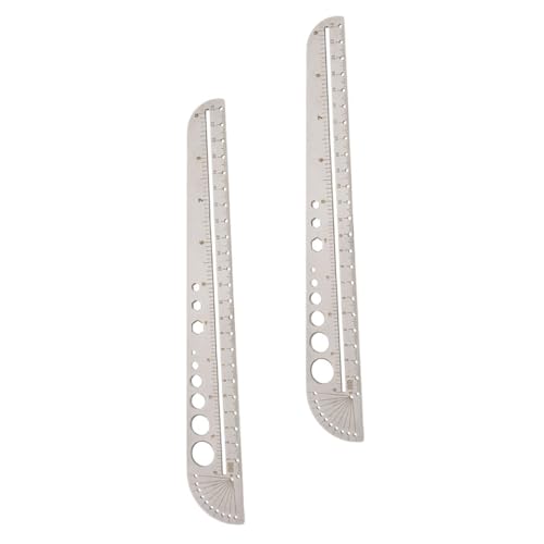 LIFKOME 2個 多機能ステンレス鋼直線定規 屋内外対応測定ツール 耐久性高く破損しにくい 学校 オフィス 家用 精密描画 角測定用