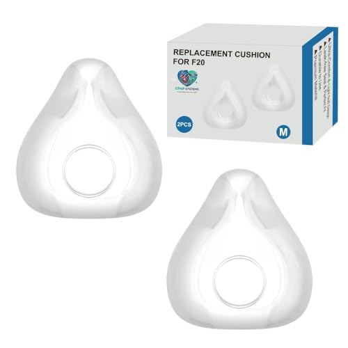 2 Pack Replacement Medium Cushion Compatible with F20 AirFit AirTouch CPAP Mask, Premium and Snug Fit, Soft and Durable Material, Covers Nose and Mouth