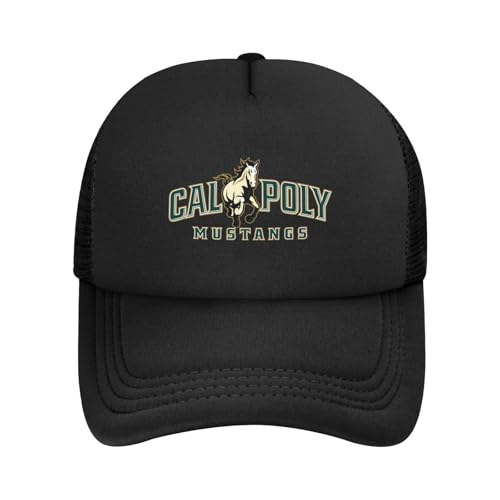 Cal Poly Mustangs Solid Color Lightweight Adult Mesh Baseball Cap