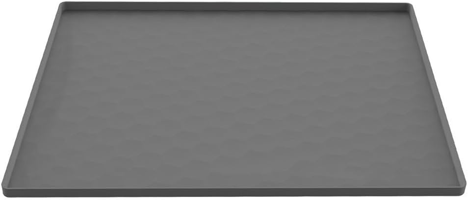 Bedside Commode Floor Protector Mat, Portable Silicone Bedside Commodes Mat For Under Raised Toilet Seats And Commode Chairs(65 * 60CM gray)