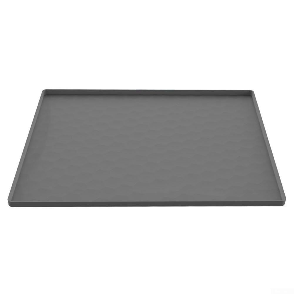 Bedside Commode Floor Protector Mat, Portable Silicone Bedside Commodes Mat For Under Raised Toilet Seats And Commode Chairs(65 * 60CM gray)