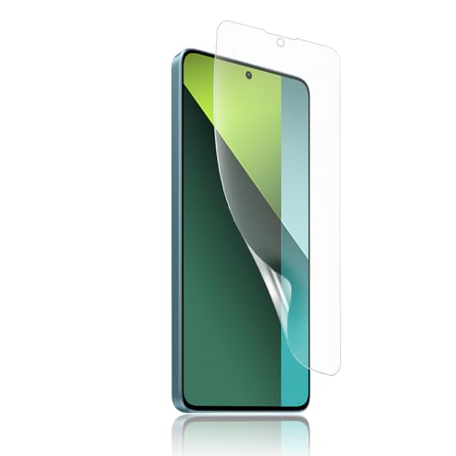 【ガイド枠付き・指紋認証対応】Redmi Note 13 Pro 5G 用 フィル ム さらさ Xiaomi Redmi Note 13 Pro 5G 専用 アンチグレア フィルム 非ガラス 軟 TPU素材・3D設計・アンチ反光・サラサラ ・表面キズ修復