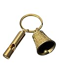 Generico Llavero Campana Tibetana Mantra OM y Silbato Color Oro Talismán Amuleto Potentísimo Protección Bendición Gadgets Accesorios Idea Regalo