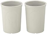 Apilable y fácil de agarrar Herobility - Juego de 2 vasos ecológicos para niños pequeños y bebés, diseño bonito, sin BPA, a partir de 6 meses, color gris