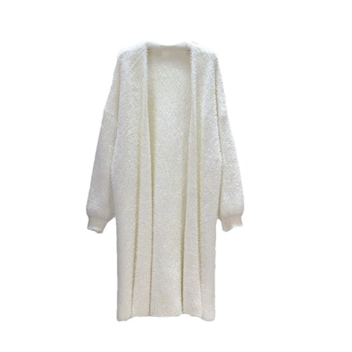 Women's Solid Knitted Cardigan Loose Casual Knitewear Outwear Basic Long Knit Coat