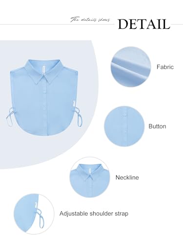 Jouica Detachable Dickey Collar Blouse Half Shirts Faux False Collar for Women2