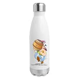 Spreadshirt Asterix & Obelix Rugbymen Licensed 17 oz Insulated Stainless Steel Water Bottle, One Size, white
