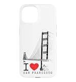 Custodia per iPhone 15 San Francisco Golden Gate Bridge Vintage Skyline California