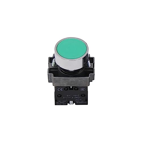 Interrupteur bouton plat A31 A42 réinitialisation automatique vert 22mm contact argenté NO