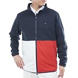 TOMMY HILFIGER GOLF(トミー ヒルフィガー ゴルフ) メンズゴルフウェア カラーブロック ウインドジャケット トリコロール Mサイズ THMA567