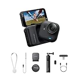 Insta360 GO Ultra Vlogger Bundle - Small 4K Vlogging Camera, Hands-Free, POV Cam, 1/1.28' Sensor, 53g Lightweight, 156° FOV, 200 Min Battery Life, Magnetic Wearable Action Camera for Sports, Vlog
