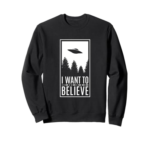 I Want To Believe UFO Alien Believer - Platillo volador Sudadera
